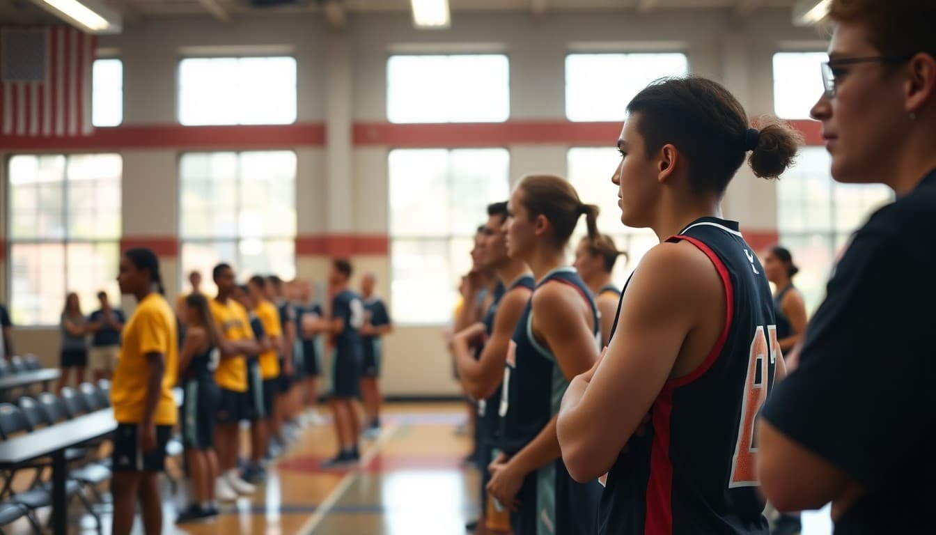Georgia high school athletes competing at a regional sports championship event