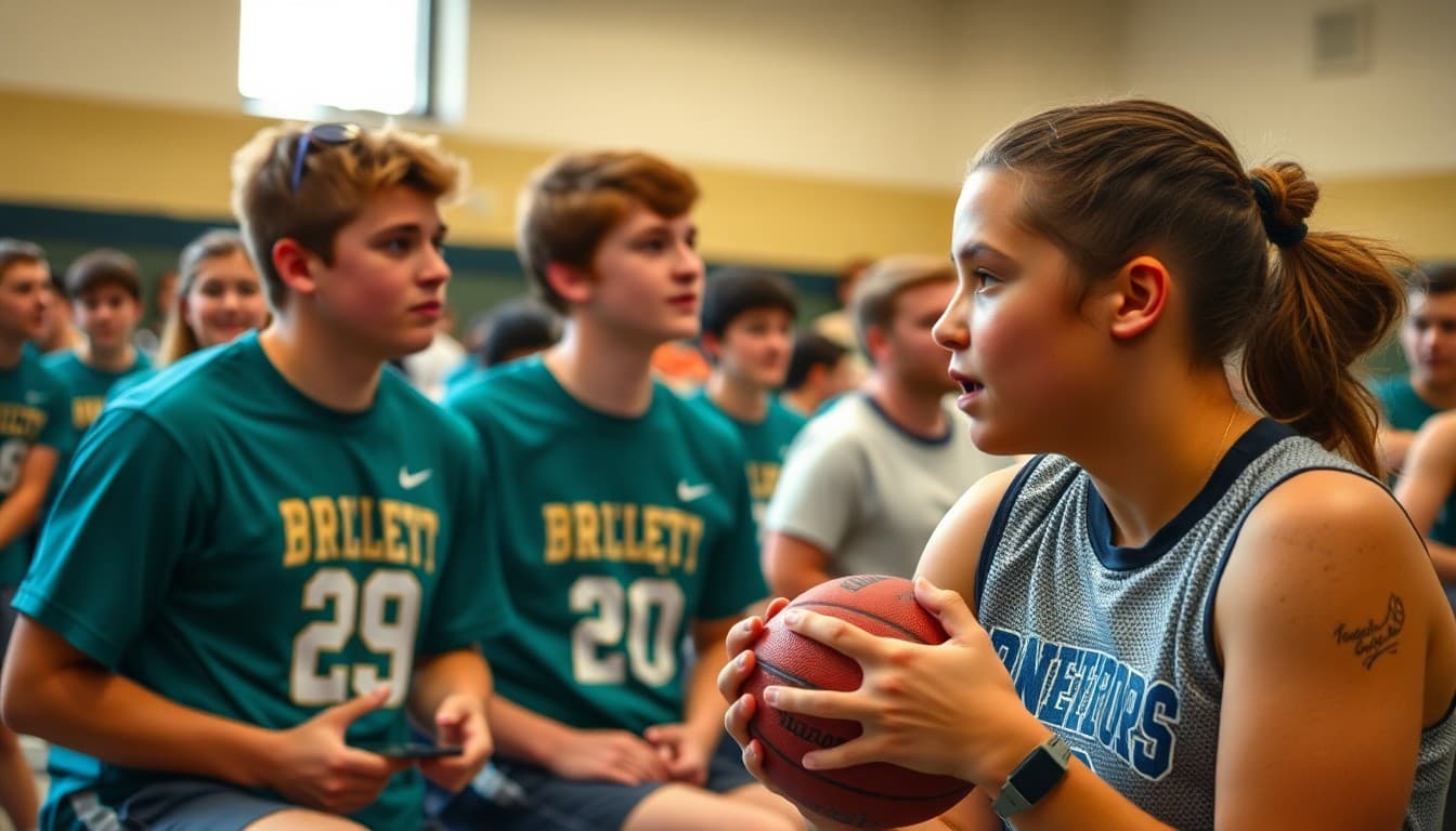Iowa high school athletes competing at a regional sports championship event