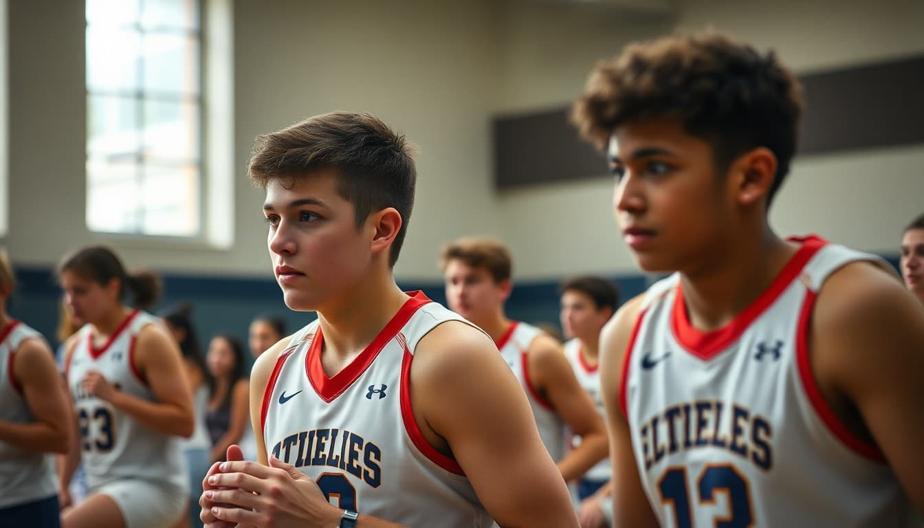 Illinois high school athletes competing at a regional sports championship event