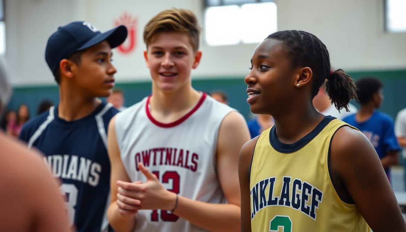 Indiana high school athletes competing at a regional sports championship event