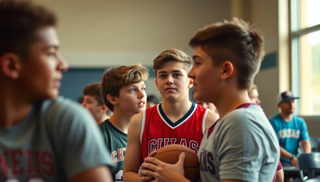 Kansas high school athletes competing at a regional sports championship event