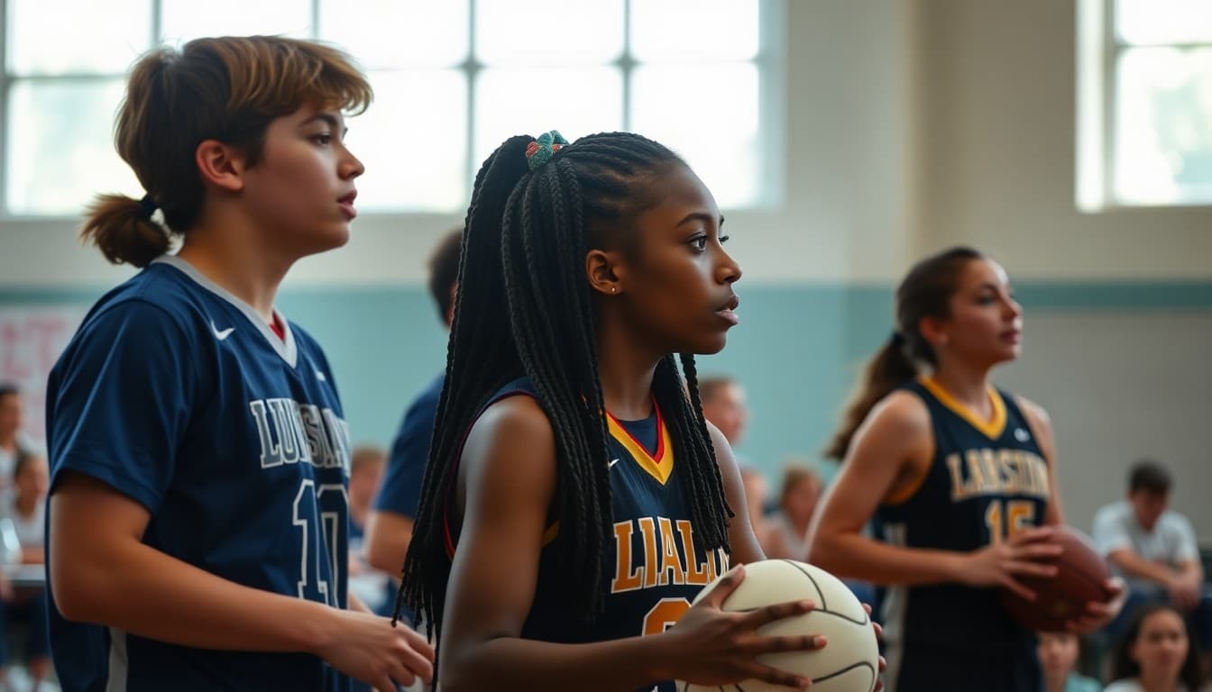 Louisiana high school athletes competing at a regional sports championship event