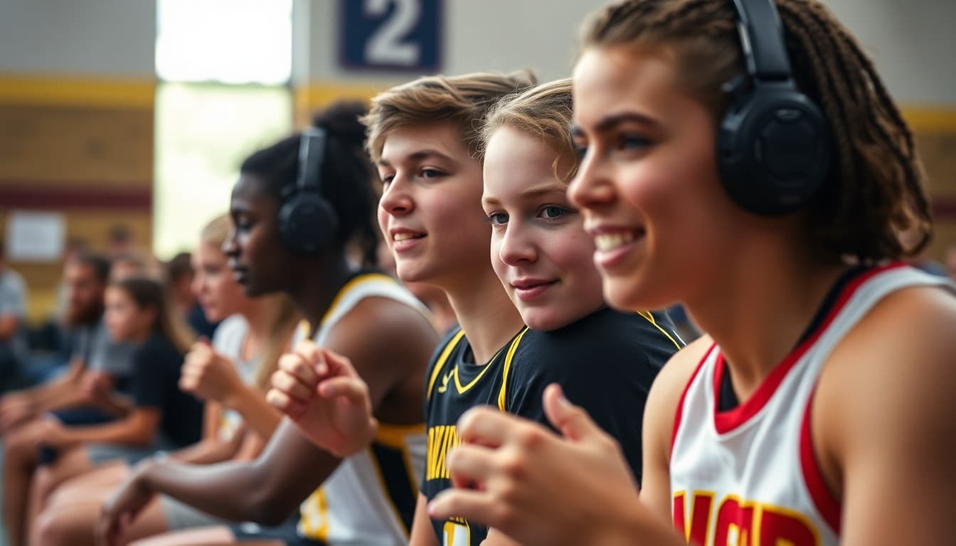 Maryland high school athletes competing at a regional sports championship event