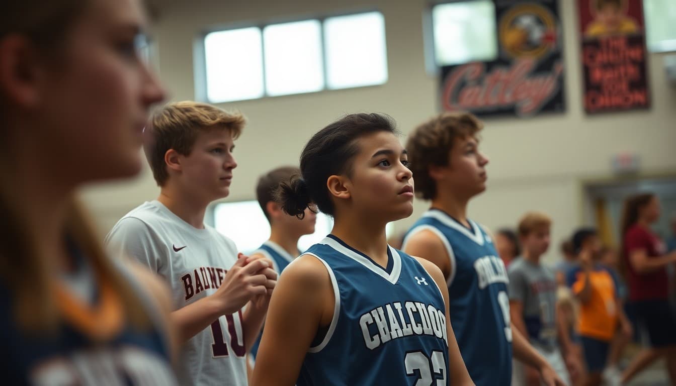 North Dakota high school athletes competing at a regional sports championship event