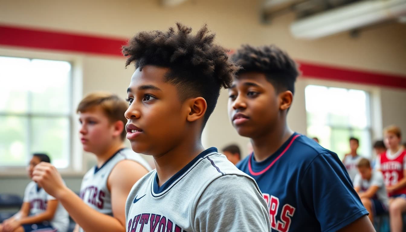 New York high school athletes competing at a regional sports championship event