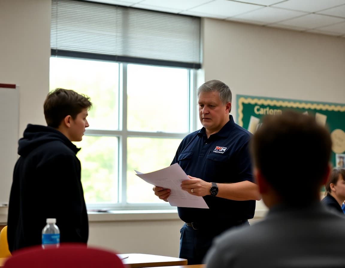 Athletic director reviewing PIAA eligibility requirements at a Pennsylvania high school