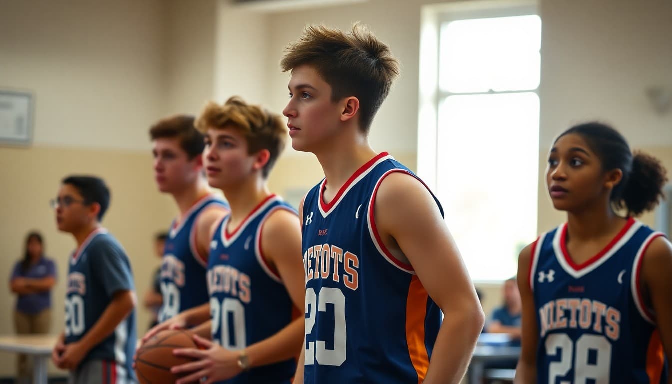 Rhode Island high school athletes competing at a regional sports championship event