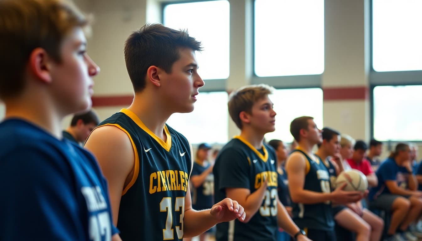 South Dakota high school athletes competing at a regional sports championship event