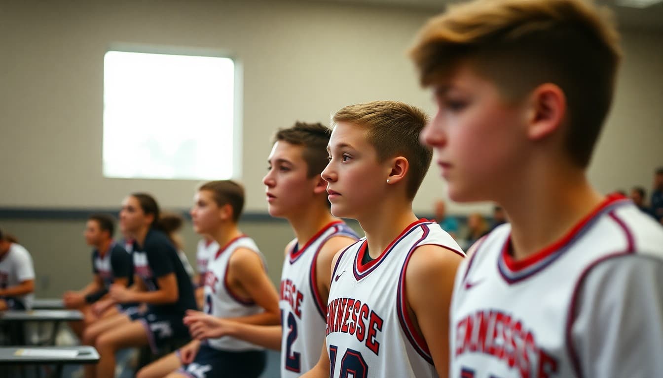 Tennessee high school athletes competing at a regional sports championship event