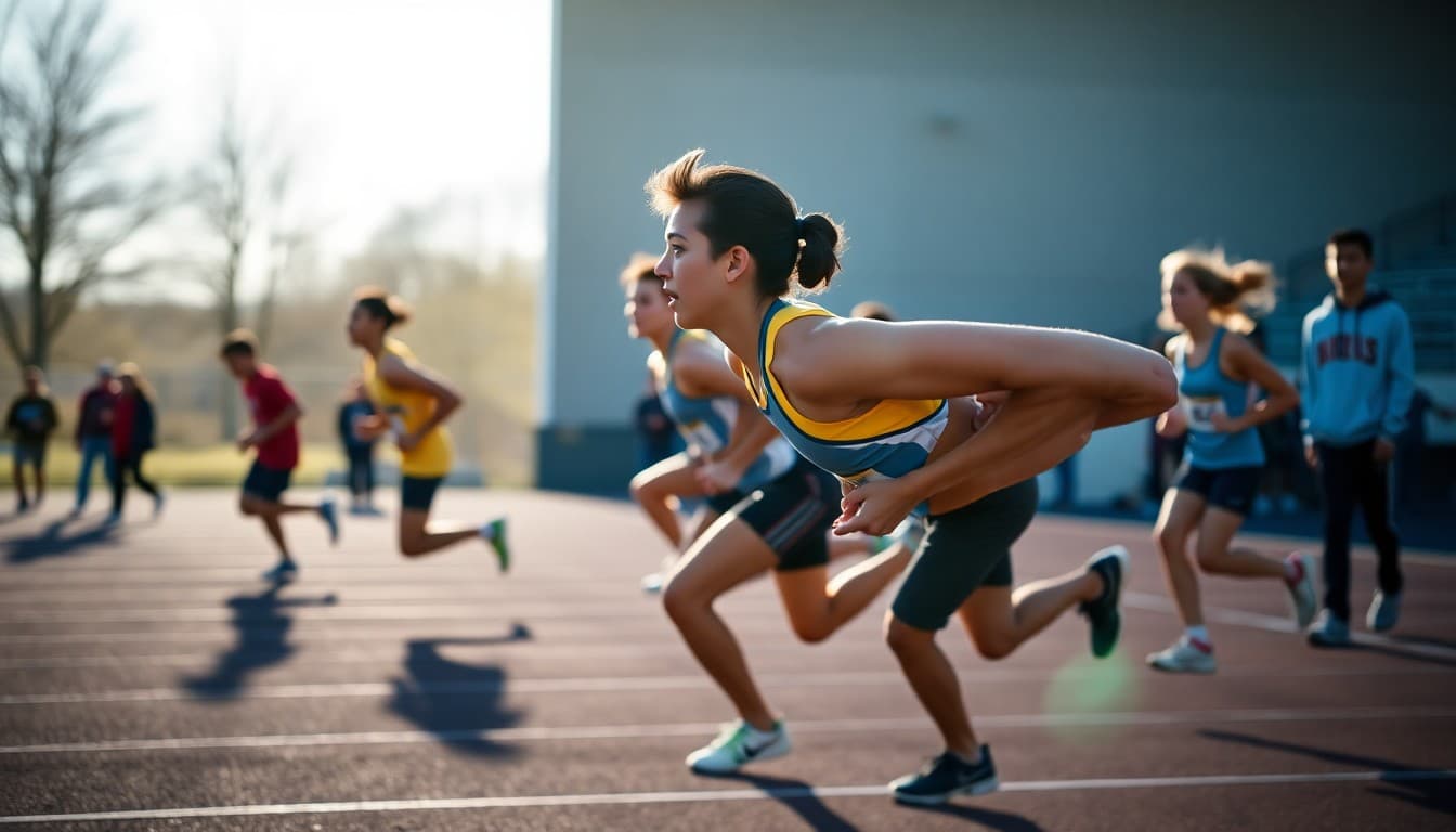 Track and field athletes competing at season opener meet in March sunshine