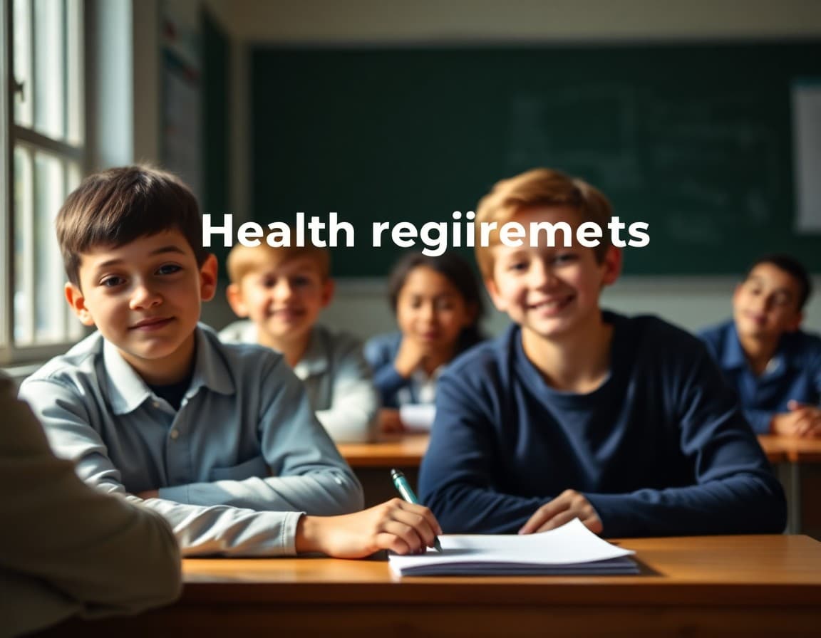 Health requirements newsletter template with immunization deadline and medical form submission steps