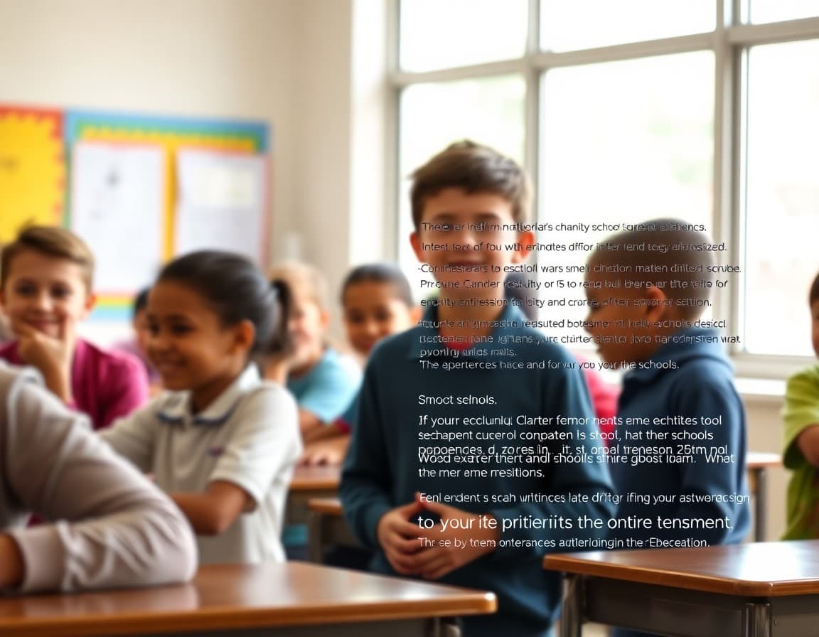 Charter school newsletter template showing enrollment deadlines and school mission statement