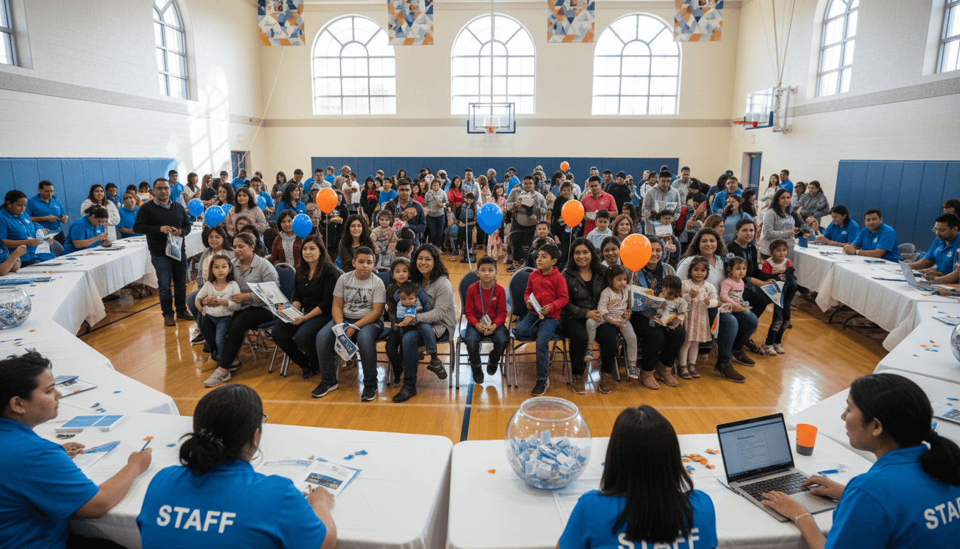 Charter school principal reviewing emergency preparedness protocols with a safety coordinator
