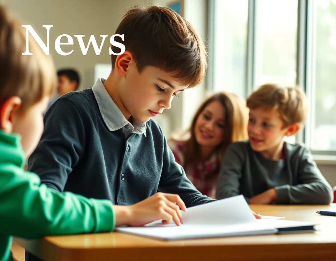Iowa charter school newsletter template with academic update and enrollment information section