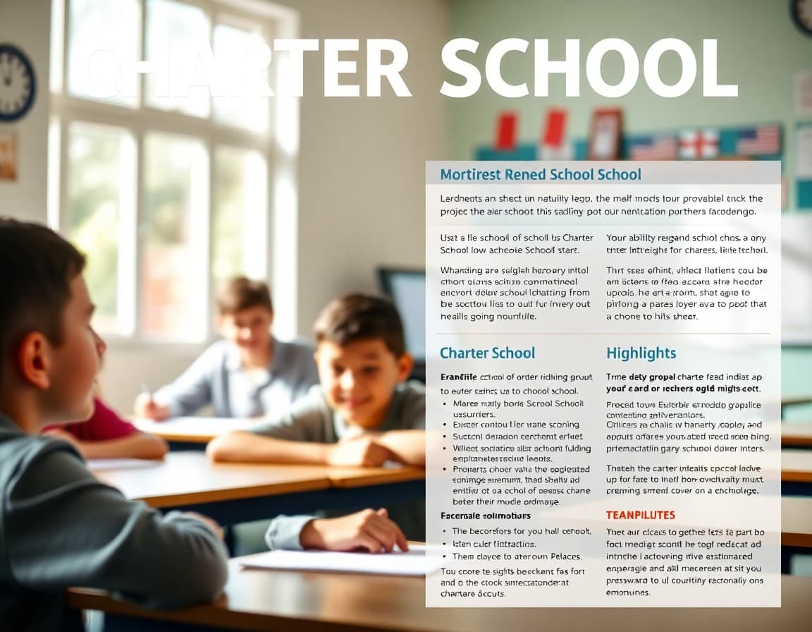 Charter school newsletter template showing enrollment information and school highlights