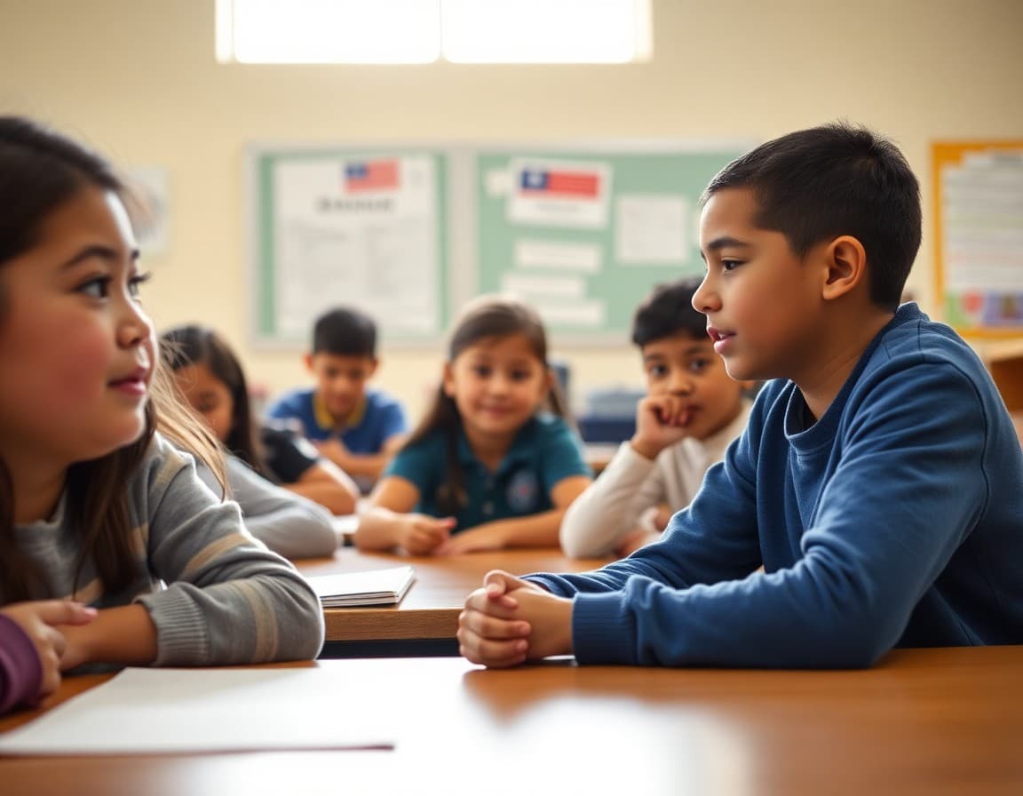 New Mexico charter school newsletter with enrollment section and bilingual family communication feature