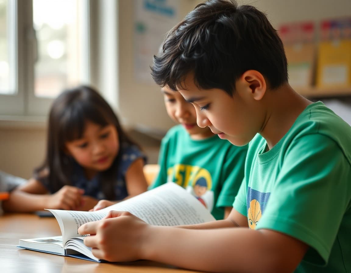 California literacy newsletter with multilingual family resources and reading benchmark section