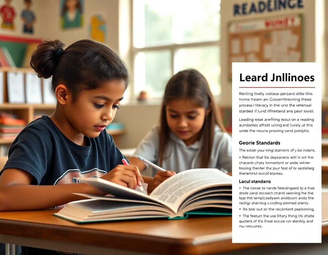 Georgia literacy newsletter template with reading tips and Georgia standards reference section