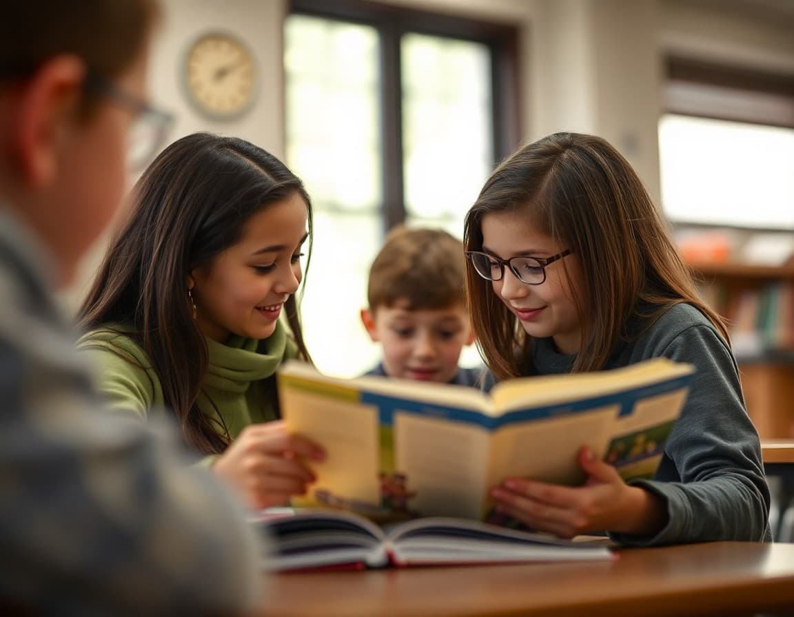 Indiana literacy newsletter with reading benchmark section and Indiana library program resource links