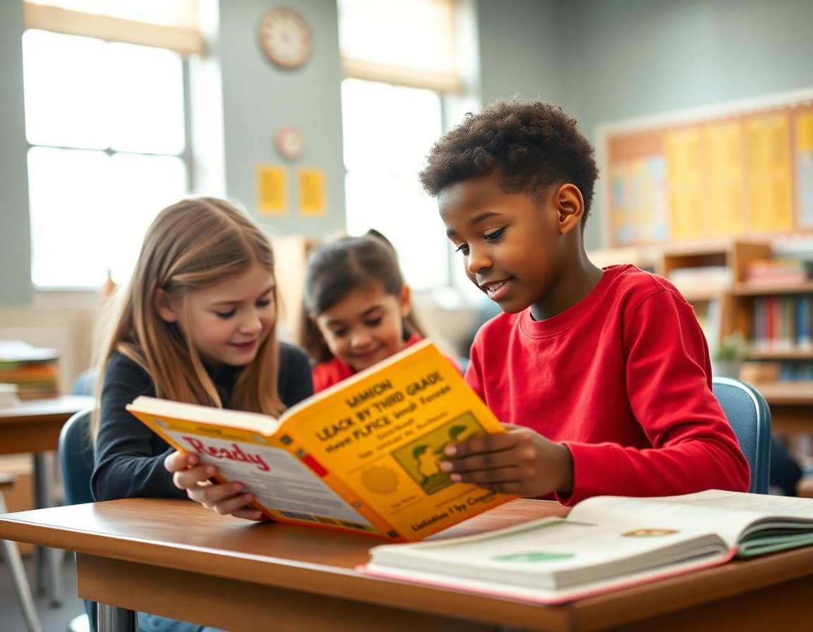 Michigan literacy newsletter with Read by Third Grade section and Michigan library resource links