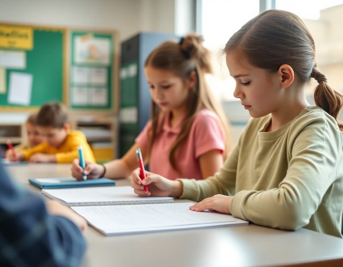 Teacher writing behavior brag notes in a newsletter for families to celebrate
