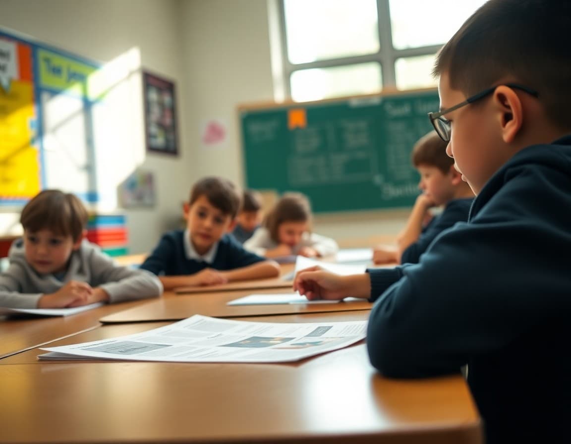 Classroom newsletter example with blurred student names showing appropriate privacy practices