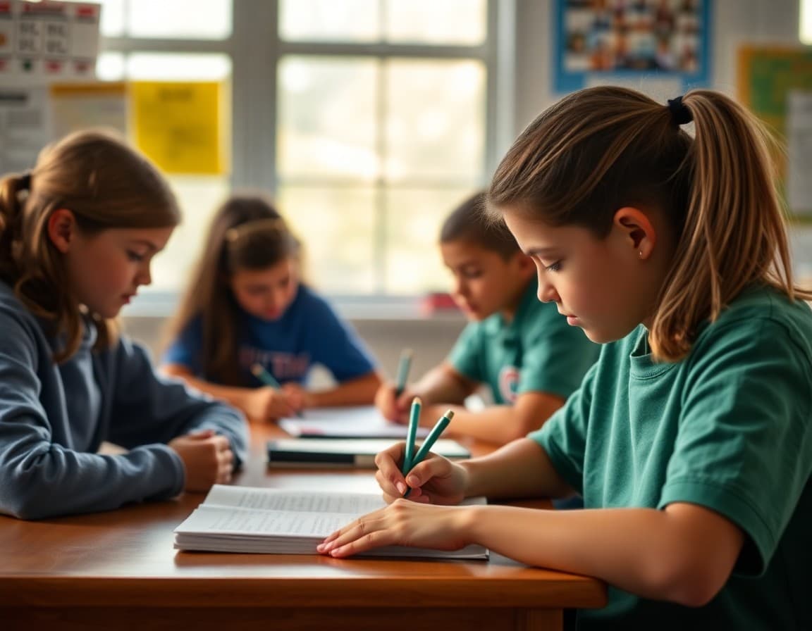 Digital portfolio website showing student writing samples, photos, and reflection entries