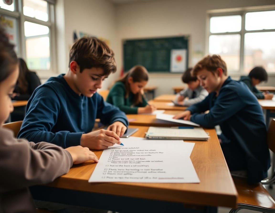Peer editing worksheet with a checklist for punctuation, spelling, and sentence clarity
