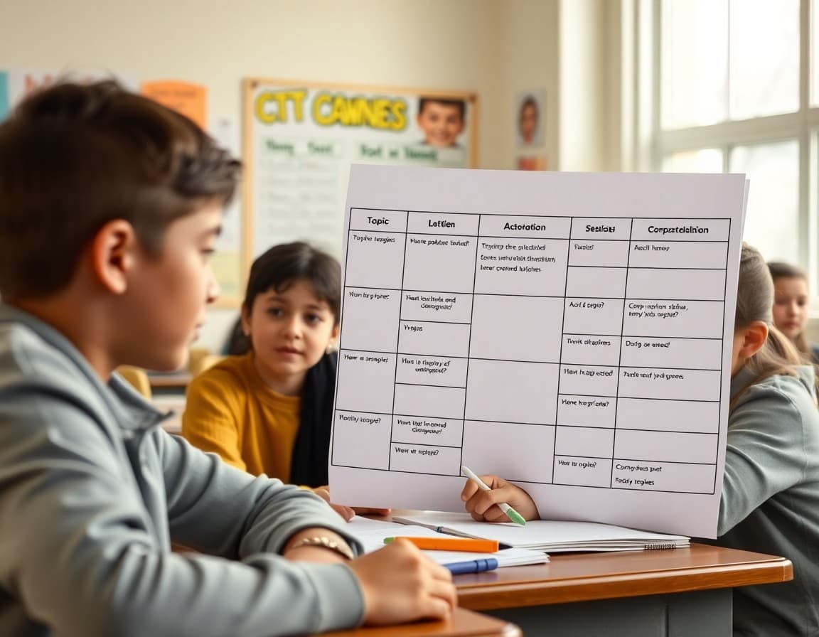 Informational writing graphic organizer with topic, subtopics, and facts filled in
