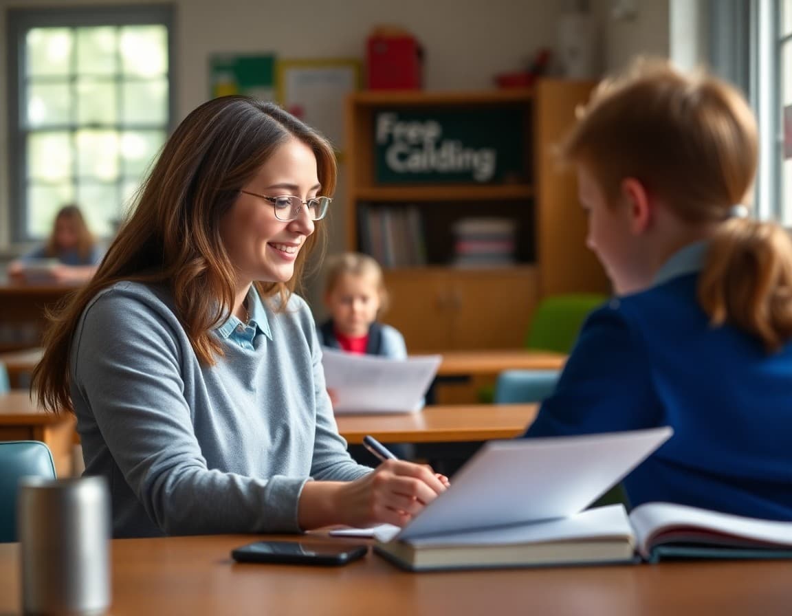 Parent booking a teacher office hours slot through a newsletter link