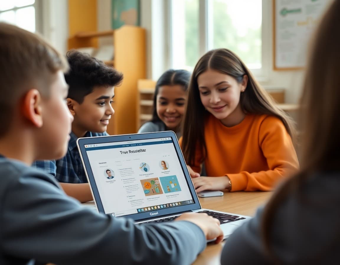 Free tutoring resources on laptop screen shared from teacher newsletter