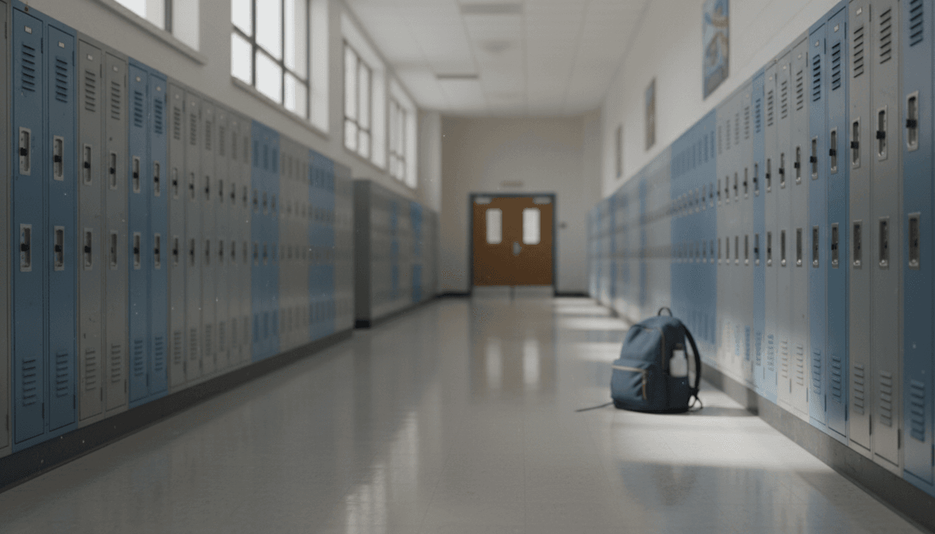 A school principal meeting with a group of concerned parents in a school conference room after a serious incident
