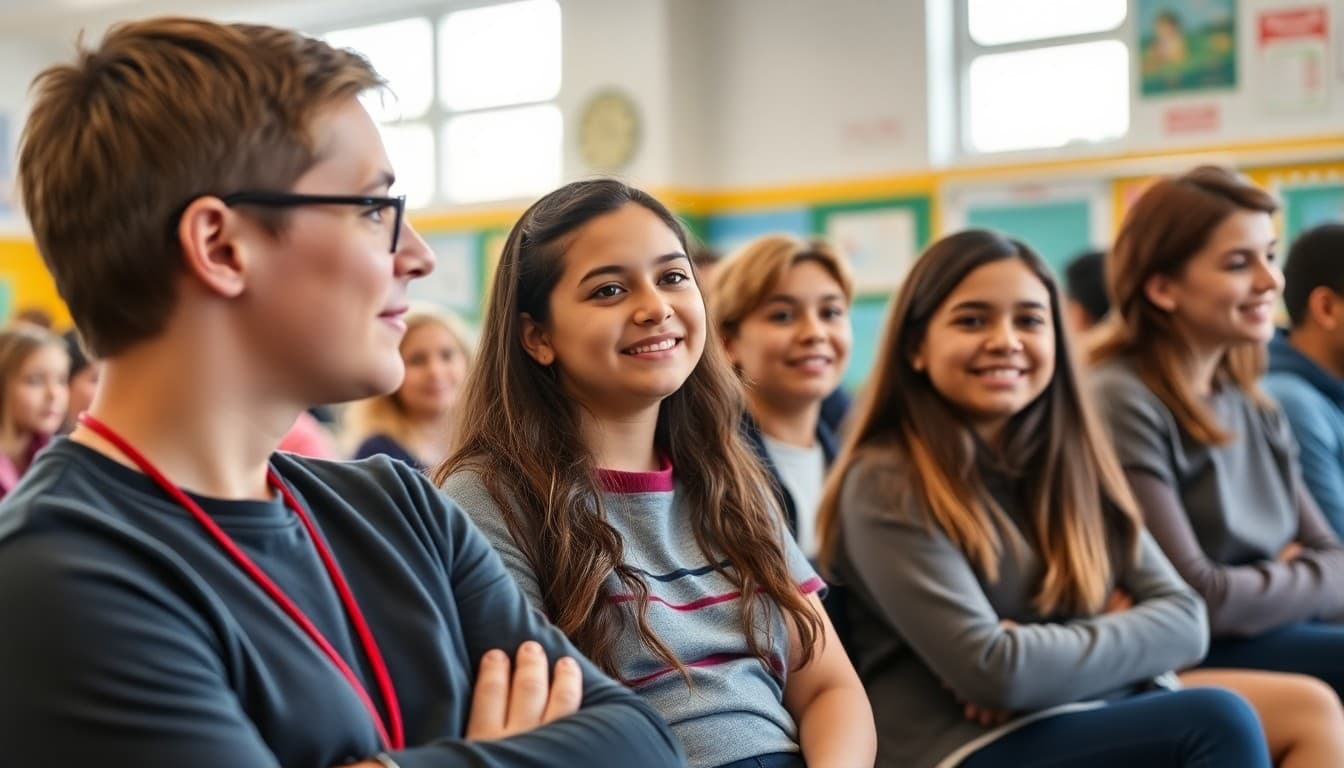 District school community members at a school event or presentation