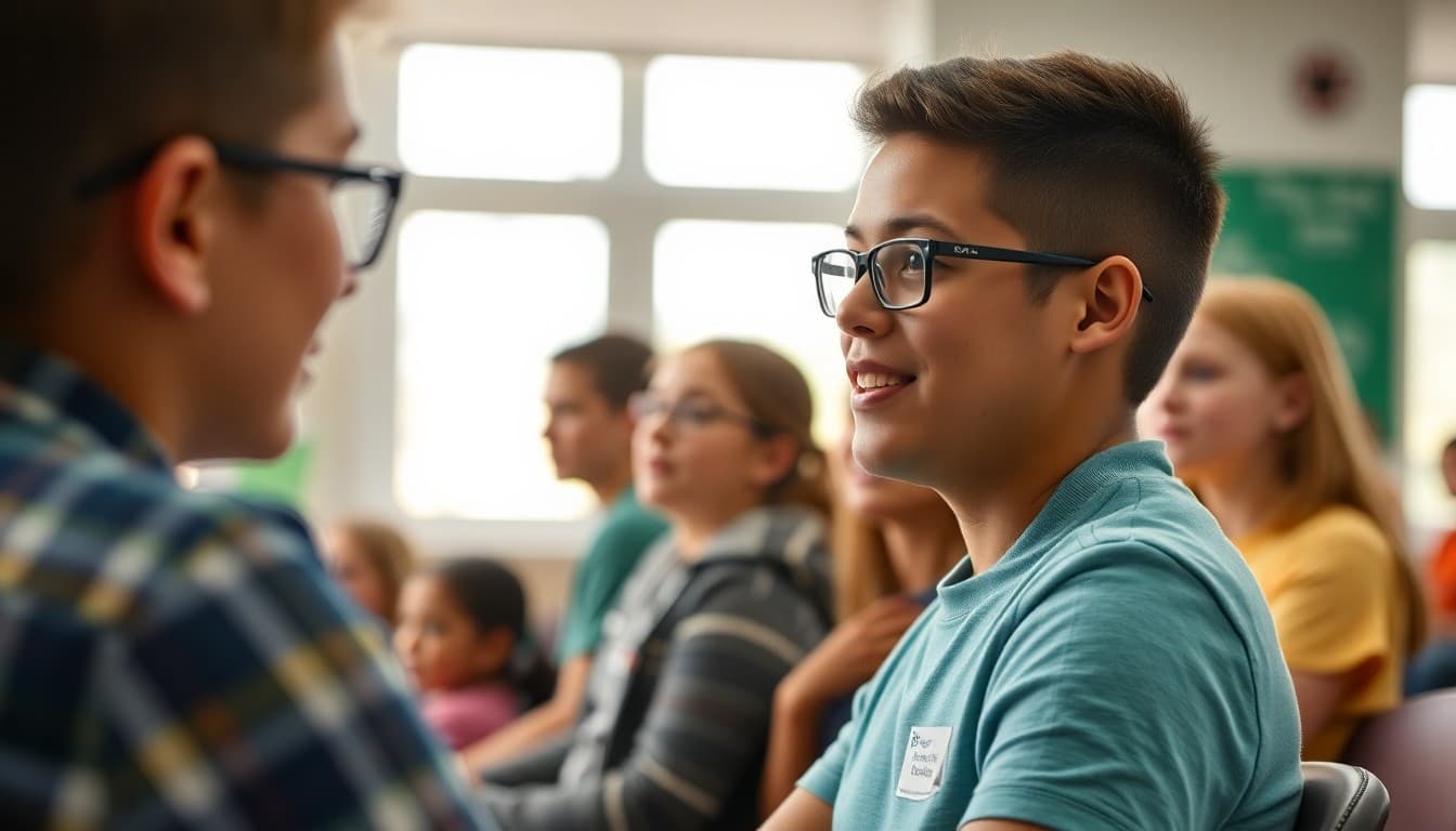 District school community members at a school event or presentation
