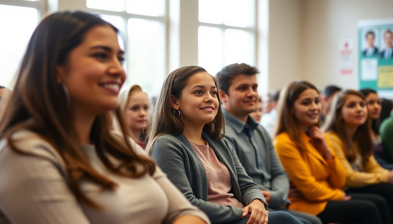 District school community members at a school event or presentation