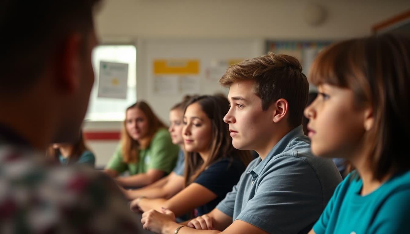 District school community members at a school event or presentation