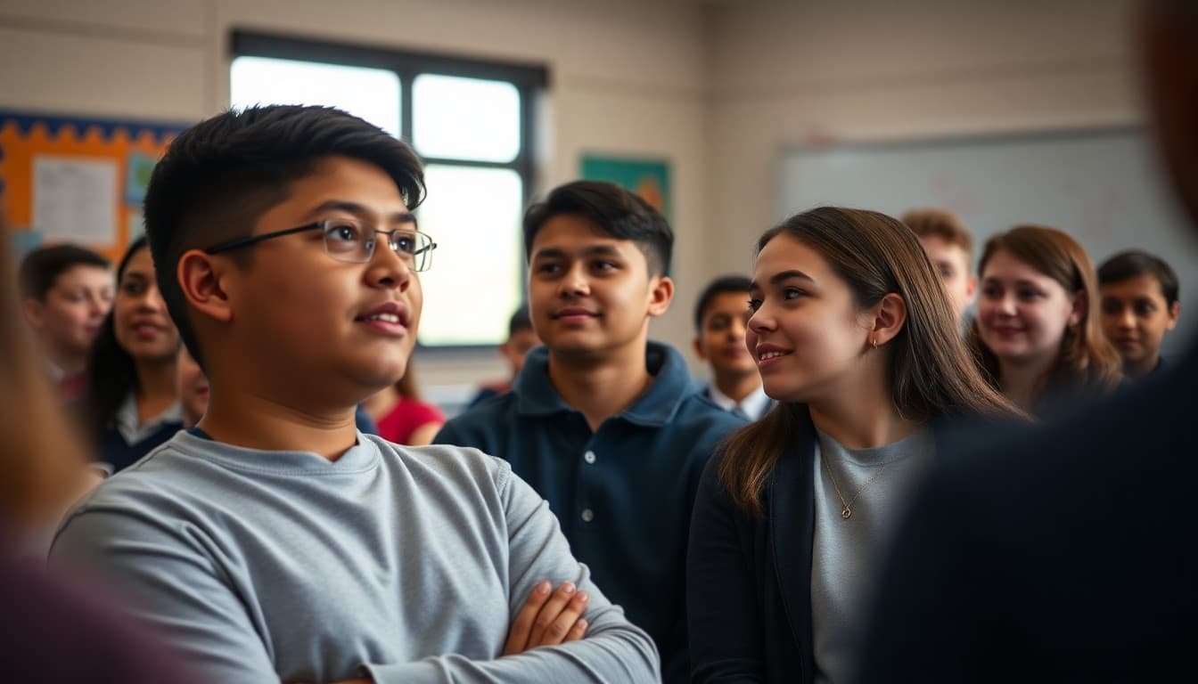 District school community members at a school event or presentation