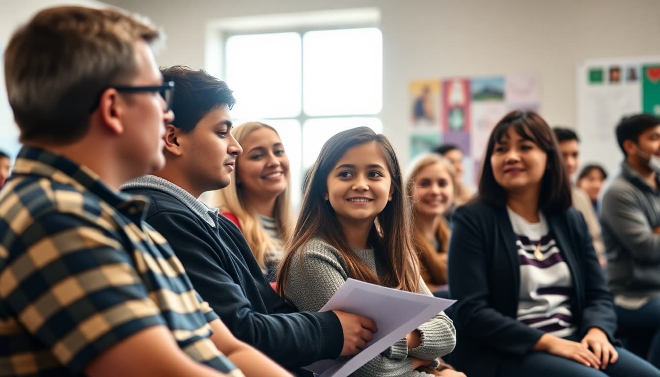 District school community members at a school event or presentation