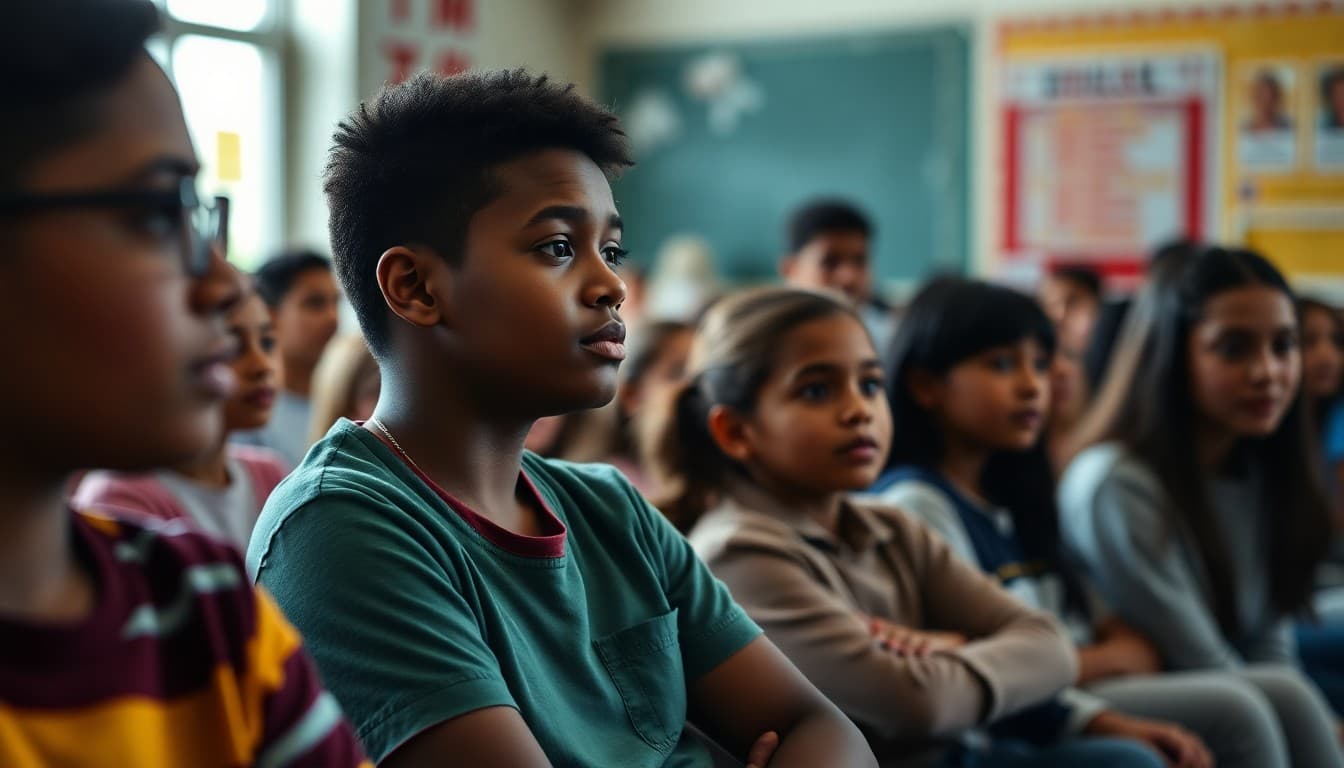 District school community members at a school event or presentation