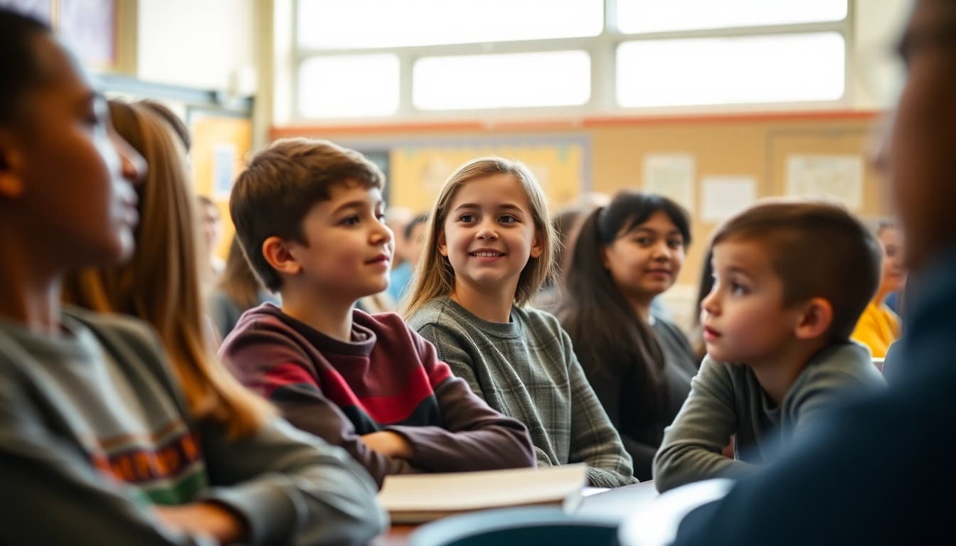 District school community members at a school event or presentation