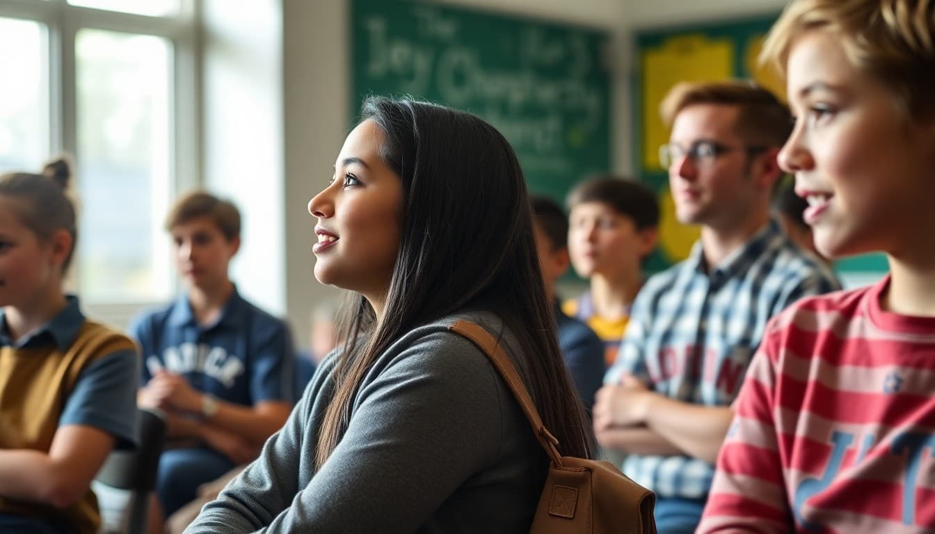 District school community members at a school event or presentation