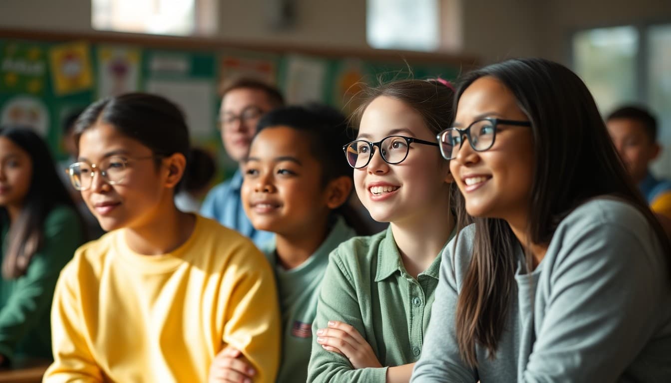 District school community members at a school event or presentation