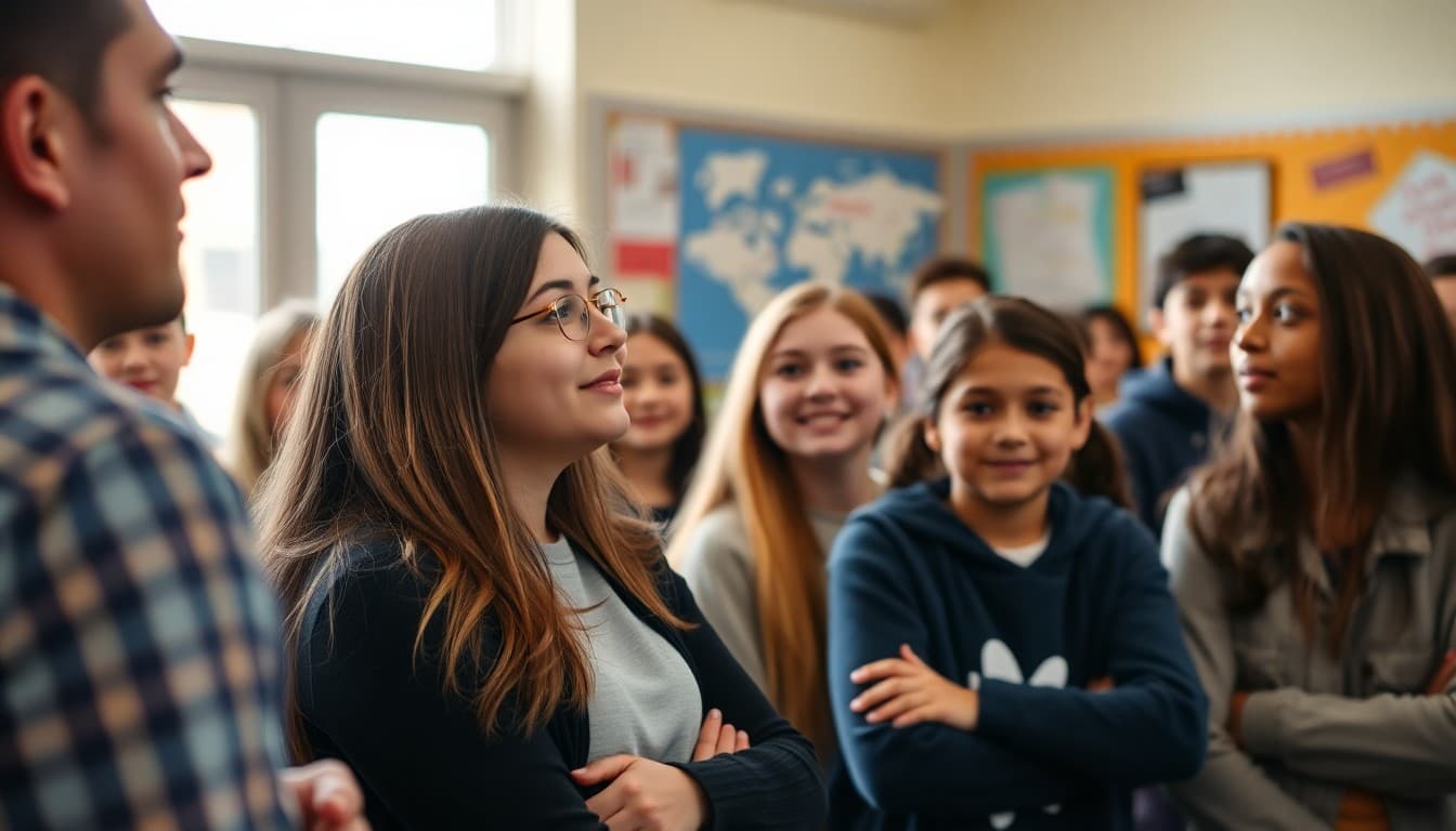 District school community members at a school event or presentation