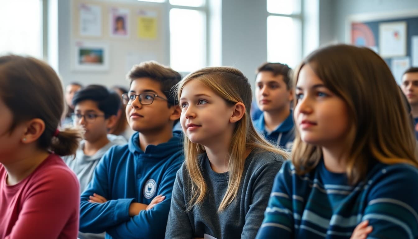 District school community members at a school event or presentation