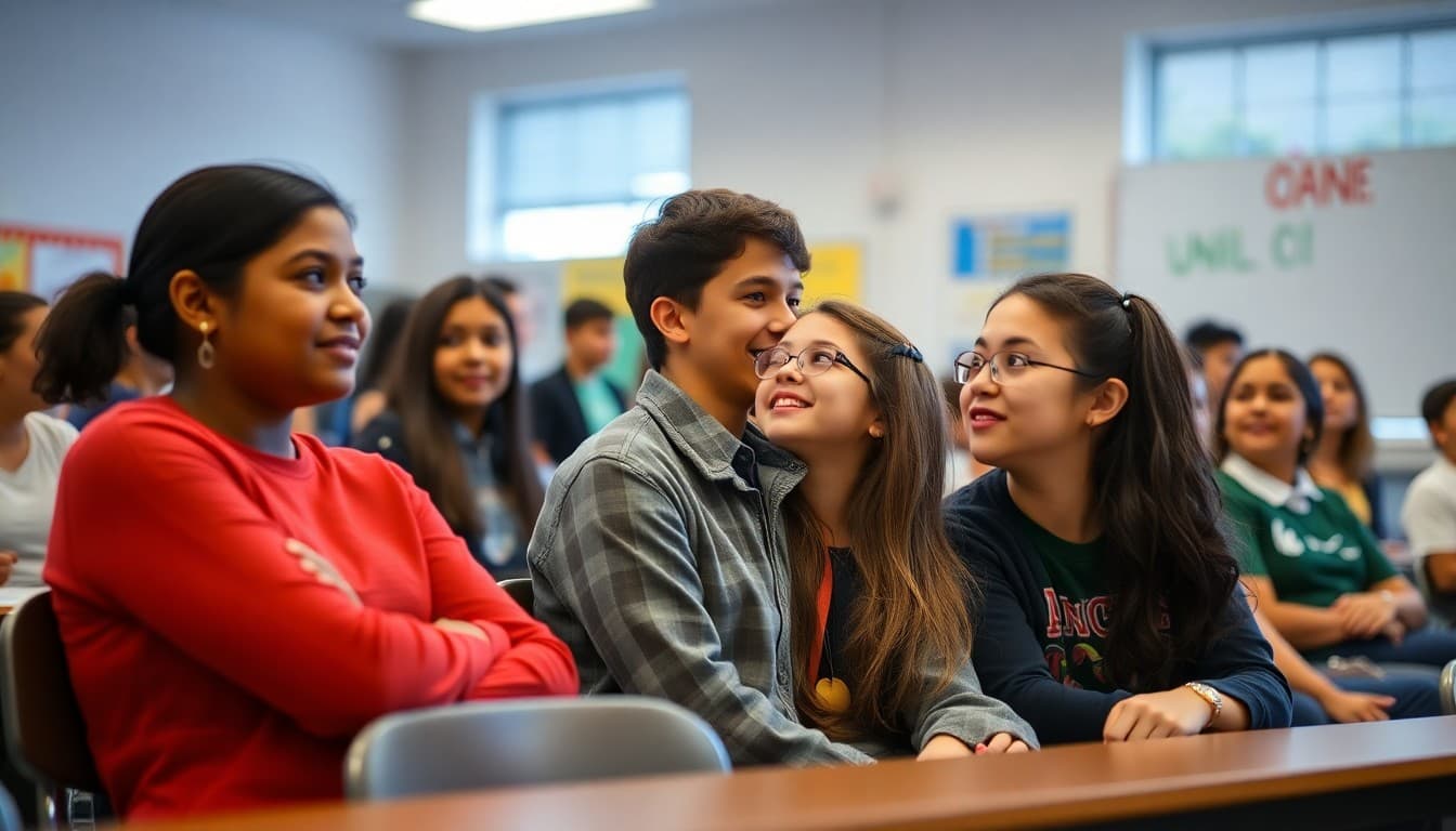 District school community members at a school event or presentation