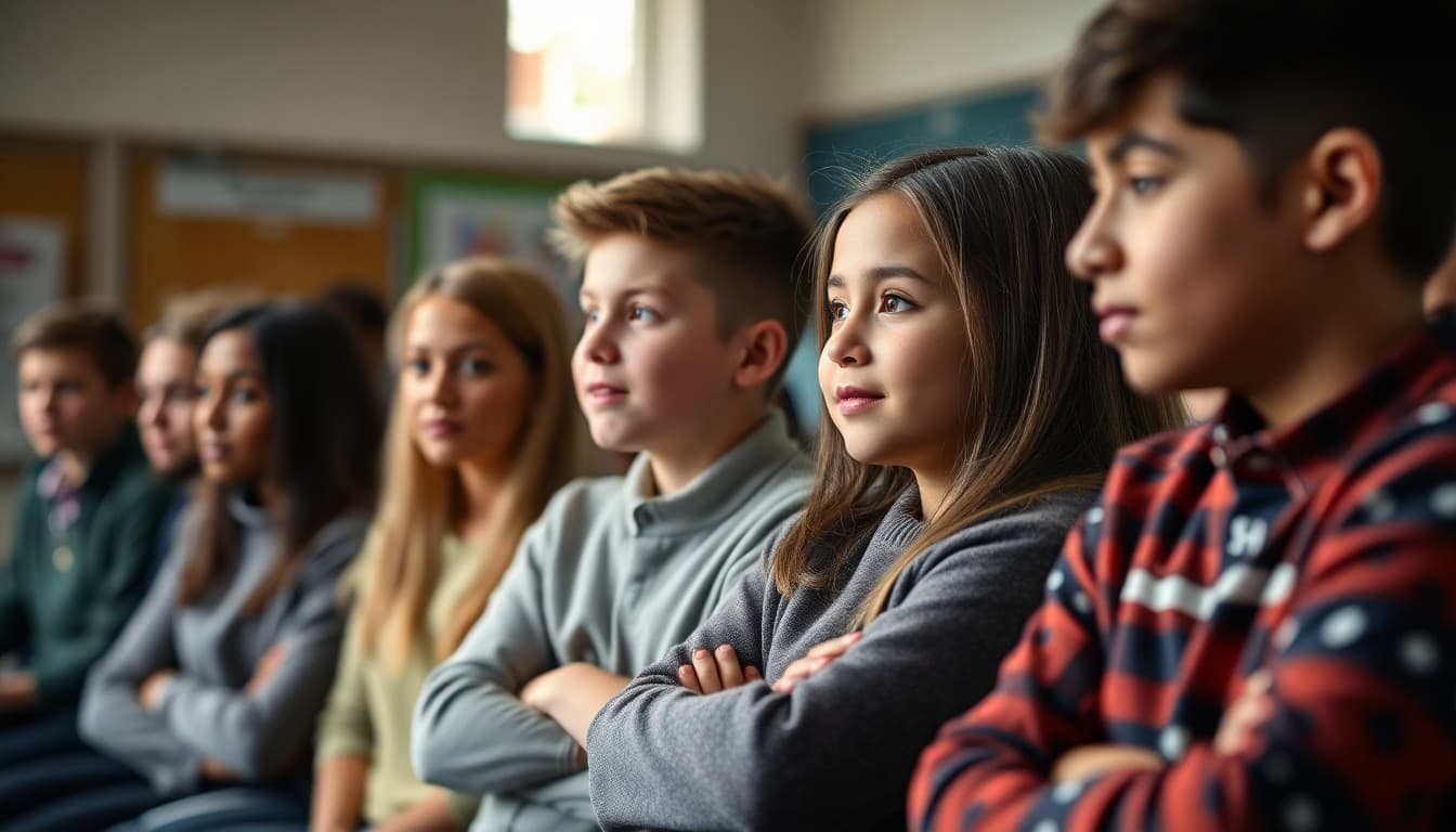 District school community members at a school event or presentation