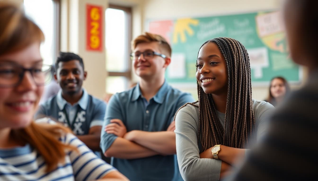 District school community members at a school event or presentation