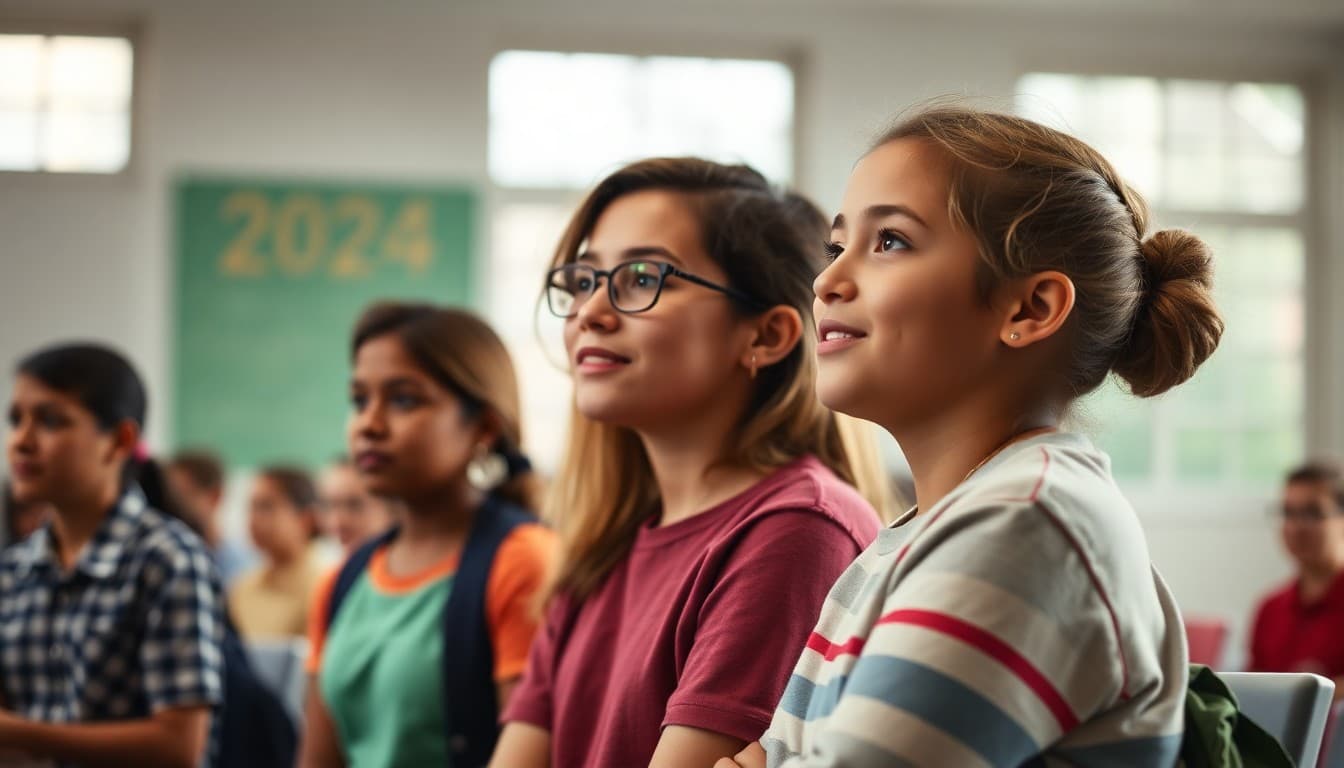 District school community members at a school event or presentation