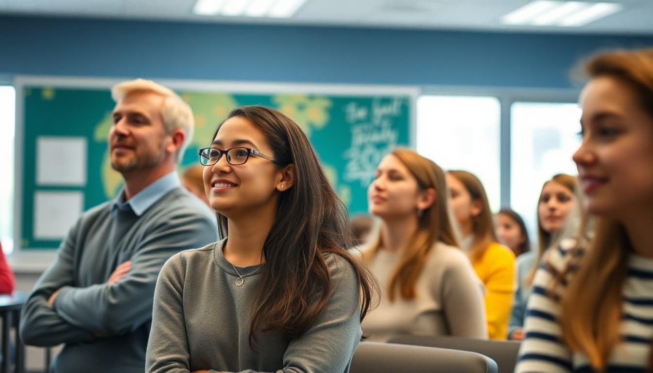 District school community members at a school event or presentation