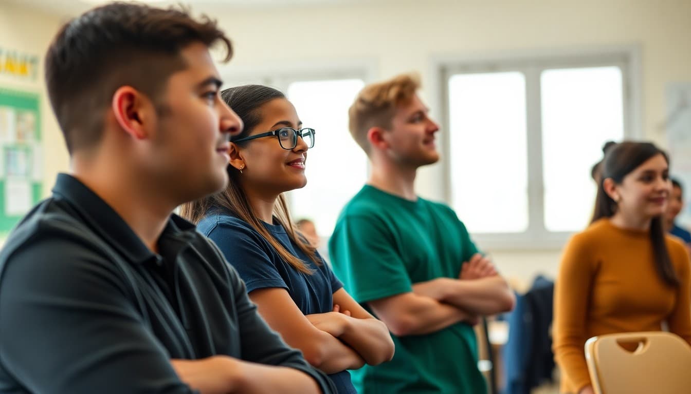 District school community members at a school event or presentation